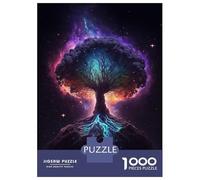 Jigsaw Puzzle for Adults 1000 Pieces, Tree of The Universe Artwork, Relaxing Family Game, Gift for Adults, Premium Puzzle Pieces, 38x26cm/1000pcs