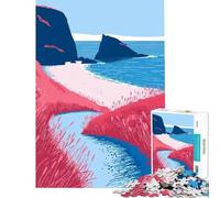 Jigsaw Puzzle for Adults 1000 Pieces Tropical Beach Path Educational Games Toys Educational Games Great Gifts And Toys A Work of Art (Size 75x50cm)