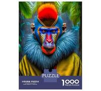 Jigsaw Puzzle for Adults 1000 Pieces Tropical Mandrill Joy Jigsaw Puzzle Brain Teaser Game For Family Fun Parent-child Interaction 52x38cm/1000pcs