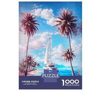 Jigsaw Puzzle for Adults 1000 Pieces Tropical Sails Teenager Puzzles DIY Toys Precision Cutting Difficult And Challenge 52x38cm/1000pcs