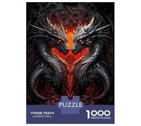 Jigsaw Puzzle for Adults 1000 Pieces Twin Devil Dragon Teenager Puzzles Fun Games Staycation Kill Time for Is Ideal As A Gift 70x50cm/1000pcs