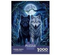 Jigsaw Puzzle for Adults 1000 Pieces Two Wolf in Jungle Jigsaw Puzzle Brain Teaser Game Stress Reliever Birthday And Unique Gifts 70x50cm/1000pcs