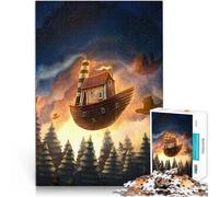 Jigsaw Puzzle for Adults 1000 Pieces UFO invasion Help the brain exercise addictive toys to cultivate patience 50x75cm wall decoration for Age 14 Years Up