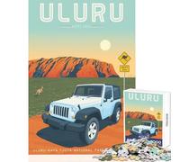 Jigsaw Puzzle for Adults 1000 Pieces Uluru Ayers Rock Poster Puzzle For Teenagers Pattern Assembly Wishlist with Santa Claus Challenging Game Gifts (38x26cm)