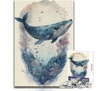 Jigsaw Puzzle for Adults 1000 Pieces Unnatural Whale Peaceful And Satisfying Pastime Perfect Interlock Precision Cut Toy Size 50x75cm