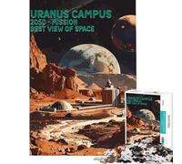 Jigsaw Puzzle for Adults 1000 Pieces Uranus Campus Space Tour Teenager Puzzles Relax Games Presents for Women Birthday And Unique Gifts (Size 38x52cm)