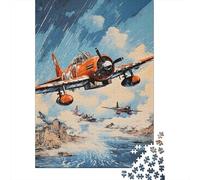 Jigsaw Puzzle for Adults 1000 Pieces Vintage Airplane Artwork Adult Jigsaw Puzzle Hands-on Game Pattern Assembly Unique Gifts for Birthday And Christmas 70x50cm/1000pcs