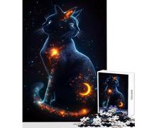 Jigsaw Puzzle for Adults 1000 Pieces Visions of A Cosmic Cat Jigsaw for Teenagers Precision Cutting Every Piece Is Unique - Stress Reduction Gifts (50x75cm)