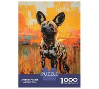 Jigsaw Puzzle for Adults 1000 Pieces Vivid Wild Dog Art Jigsaws for Adults Toy Wall Decor Improve Memory for Is Ideal As A Gift 52x38cm/1000pcs