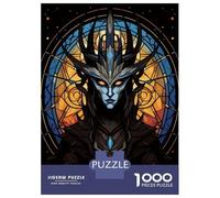 Jigsaw Puzzle for Adults 1000 Pieces Warlock Stained Glass Puzzles for Adults Relax Games Pattern Assembly for Is Ideal As A Gift 70x50cm/1000pcs