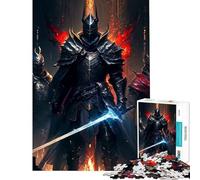 Jigsaw Puzzle for Adults 1000 Pieces Warrior of The Darkness Brain Teaser Game Addictive Toys to Cultivate Patience Gifts Ideas Perfect Decoration (Size 38x26cm)