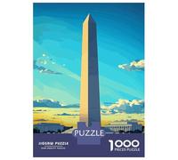 Jigsaw Puzzle for Adults 1000 Pieces Washington D.C. Monument Adult Puzzles Relaxing Games Wall Decoration Unique Gifts for Birthday And Christmas 38x26cm/1000pcs