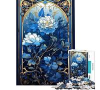 Jigsaw Puzzle for Adults 1000 Pieces Waterlilies Stained Glass Jigsaw Hands-on Game A Work of Art Unique Gifts for Birthday And Christmas (Size 38x26cm)