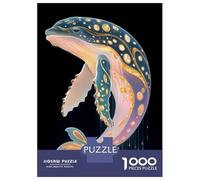 Jigsaw Puzzle for Adults 1000 Pieces Whale Leaping Into Stars Adult Jigsaw Puzzle Hands-on Game Pattern Assembly Unique Gifts for Birthday And Christmas 70x50cm/1000pcs