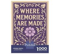 Jigsaw Puzzle for Adults 1000 Pieces, Where Memories Are Made Art Artwork, Mindfulness Activity, Winter Indoor Entertainment, Premium Thick Cardboard, 52x38cm/1000pcs