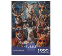 Jigsaw Puzzle for Adults 1000 Pieces Wild Cool Animals Painting Jigsaw Puzzle Relaxing Games Difficult Challenge Unique Gifts for Birthday And Christmas 38x26cm/1000pcs