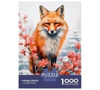 Jigsaw Puzzle for Adults 1000 Pieces Wild Fox Animal Art Teenager Puzzles Fun Games Analysis And Logic Difficult And Challenge 52x38cm/1000pcs