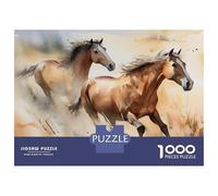 Jigsaw Puzzle for Adults 1000 Pieces Wild Horse in Grassland Jigsaw for Adults Relax Games Hand Speed Race Difficult And Challenge 70x50cm/1000pcs