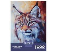 Jigsaw Puzzle for Adults 1000 Pieces Wild Lynx Portrait Puzzles for Adults Relax Games Pattern Assembly for Is Ideal As A Gift 38x26cm/1000pcs