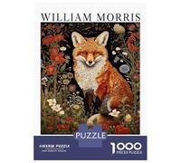 Jigsaw Puzzle for Adults 1000 Pieces William Morris Fox Art Puzzles for Adults Relax Games Pattern Assembly for Is Ideal As A Gift 38x26cm/1000pcs