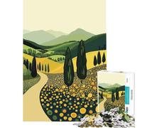 Jigsaw Puzzle for Adults 1000 Pieces Winding Road Through Hills Brain Teaser Game Addictive Toys to Cultivate Patience Gifts Ideas Perfect Decoration (Size 50x75cm)