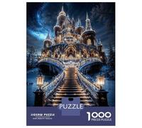 Jigsaw Puzzle for Adults 1000 Pieces Winter Castle Lights Puzzles for Adults Relax Games Pattern Assembly for Is Ideal As A Gift 70x50cm/1000pcs