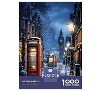 Jigsaw Puzzle for Adults 1000 Pieces Winter City Glow Puzzles for Adults Relax Games Pattern Assembly for Is Ideal As A Gift 38x26cm/1000pcs