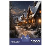 Jigsaw Puzzle for Adults 1000 Pieces Winter Cottage Magic Jigsaws for Adults Toy Wall Decor Improve Memory for Is Ideal As A Gift 38x26cm/1000pcs