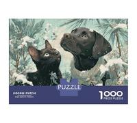 Jigsaw Puzzle for Adults 1000 Pieces Winter Wonderland Pets Adult Jigsaw Puzzle Relaxing Games Wall Decoration for Is Ideal As A Gift 38x26cm/1000pcs