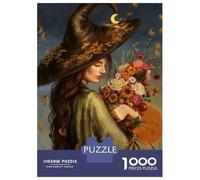Jigsaw Puzzle for Adults 1000 Pieces Witch of The Last Blooms Jigsaw Puzzle Relax Games Precision Cutting Parent-child Interaction 52x38cm/1000pcs