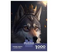 Jigsaw Puzzle for Adults 1000 Pieces Wolf King Funny Jigsaw Puzzle Brain Teaser Game For Family Fun Parent-child Interaction 38x26cm/1000pcs