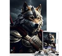 Jigsaw Puzzle for Adults 1000 Pieces Wolf Warrior Armor Animal Puzzle For Teenagers Pattern Assembly Wishlist with Santa Claus Challenging Game Gifts (38x52cm)