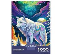 Jigsaw Puzzle for Adults 1000 Pieces Wolf Winter Landscape Puzzle for Adults Relaxing Games For Family Fun Difficult And Challenge 38x26cm/1000pcs