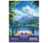 Jigsaw Puzzle for Adults 1000 Pieces Wooden Dock on The Lake Puzzles for Adults Relax Games Pattern Assembly for Is Ideal As A Gift 52x38cm/1000pcs