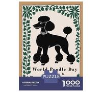 Jigsaw Puzzle for Adults 1000 Pieces World Poodle Day Art Teenager Puzzles DIY Toys Precision Cutting Difficult And Challenge 52x38cm/1000pcs