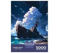 Jigsaw Puzzle for Adults 1000 Pieces Wrecked Sentinel Jigsaw Puzzle Relaxing Games Difficult Challenge Unique Gifts for Birthday And Christmas 38x26cm/1000pcs