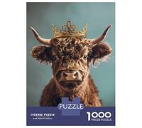 Jigsaw Puzzle for Adults 1000 Pieces Yak King Pastel Crown Jigsaws for Adults Toy Wall Decor Improve Memory for Is Ideal As A Gift 38x26cm/1000pcs