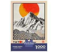 Jigsaw Puzzle for Adults 1000 Pieces, Yayoi Kusama Mountain Exhibition Poster Artwork, Premium Puzzle Challenge, Holiday Family Game, Premium Thick Cardboard, 52x38cm/1000pcs