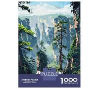 Jigsaw Puzzle for Adults 1000 Pieces, Zhangjiajie National Forest, China Artwork, Mindfulness Activity, Winter Indoor Entertainment, Premium Thick Cardboard, 70x50cm/1000pcs