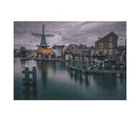 Jigsaw Puzzle for Adults 1000pcs(38x26cm) Dutch Windmill Adult Jigsaw Hands-on Game Analysis And Logic Difficult And Challenge 1000pcs(38x26cm)