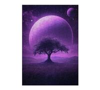 Jigsaw Puzzle for Adults 1000pcs(38x26cm) S Purple Moonlit Tree Landscape Jigsaw Puzzle Relaxing Games Improve Memory Birthday And Unique Gifts 1000pcs(38x26cm) S