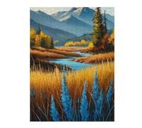 Jigsaw Puzzle for Adults 1000pcs(52x38cm) Autumnal River Landscape Jigsaws for Adults Brain Teaser Game Birthday Present Birthday And Unique Gifts 1000pcs(52x38cm)