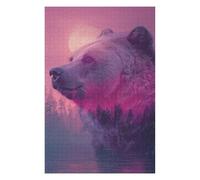 Jigsaw Puzzle for Adults 1000pcs(75x50cm) Nature's Majesty Bear in Twilight Jigsaw Puzzle Relaxing Games Improve Memory Birthday And Unique Gifts 1000pcs(75x50cm)