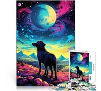 Jigsaw Puzzle for Adults 2000 Pieces Cosmic Canine Serenity Lustige Spiele Jedes Stück ist einzigartig Anspruchsvolles Familienspiel70x100cm