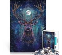 Jigsaw Puzzle for Adults 2000 Pieces “neon deer” Made of cardboard,for ages 14 and over Analysis and logic Difficult Hard Gifts for Women Men 。size:70x100cm/27.5x39.3inch