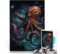 Jigsaw Puzzle for Adults 2000 Pieces Octopus Shipwreck Schwierig und herausfordernd Die Liebe zwischen Paaren stärken70x100cm