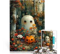 Jigsaw Puzzle for Adults 2000 Pieces Pumpkin Ghost Bohoo Schwierig und herausfordernd Lustiges Geschenk70x100cm