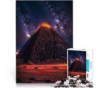 Jigsaw Puzzle for Adults 2000 Pieces Pyramid Under Milky Way Made of cardboard for and 14 years and over Challenge Toy Unique Home Decorations and Gifts。size:70x100cm/27.5x39.3inch