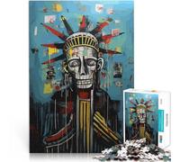 Jigsaw Puzzle for Adults 2000 Pieces Statue of Liberty Day of the Dead Skull Made of cardboard,for ages 14 and over Educational game for families Great Gift。size:70x100cm/27.5x39.3inch