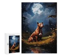 Jigsaw Puzzle for Adults 300 PCS American Pit Bull Terrier Adult Jigsaw Hands-on Game Wall Decoration Birthday And Unique Gifts 300 PCS